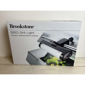 Brookstone BBQ Grill Light LED Weather Proof Adjustable Clamp Pivoting New